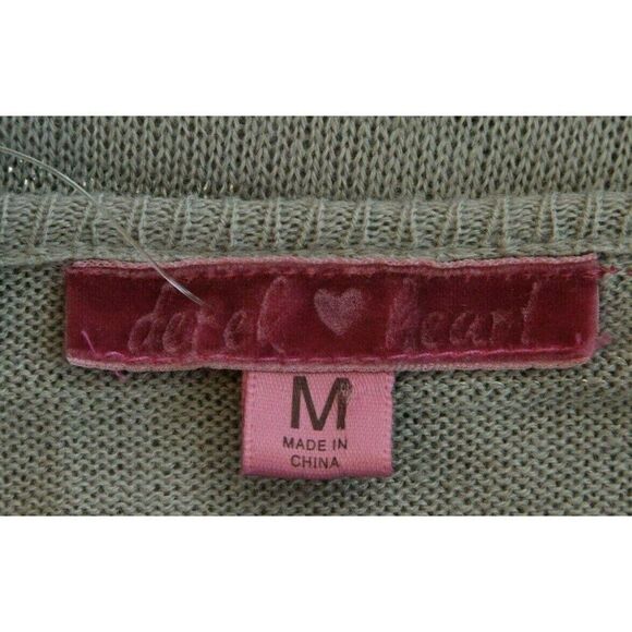 Derek Heart M Sweater pullover Striped metallic cropped NEW Womens - Picture 6 of 7